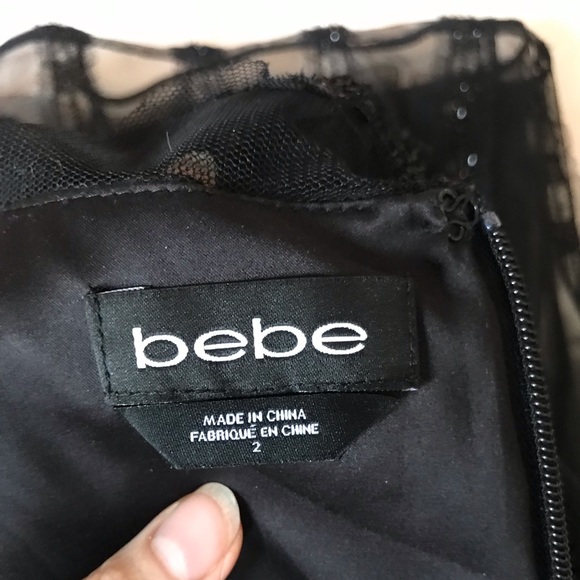 Bebe party dress black sz 2 - Picture 11 of 12